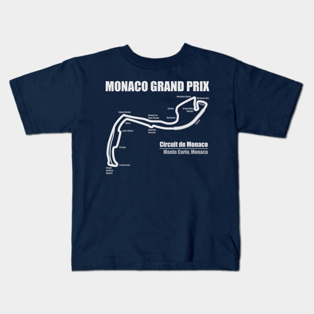 Monaco Grand Prix DS Kids T-Shirt by Chicanery